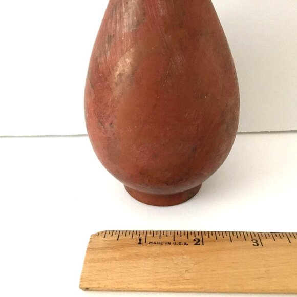 Vintage Japanese Bronze Vase 8.5" Wabi-Sabi Japandi Minimalist Ikebana Decor MCM - Picture 10 of 11